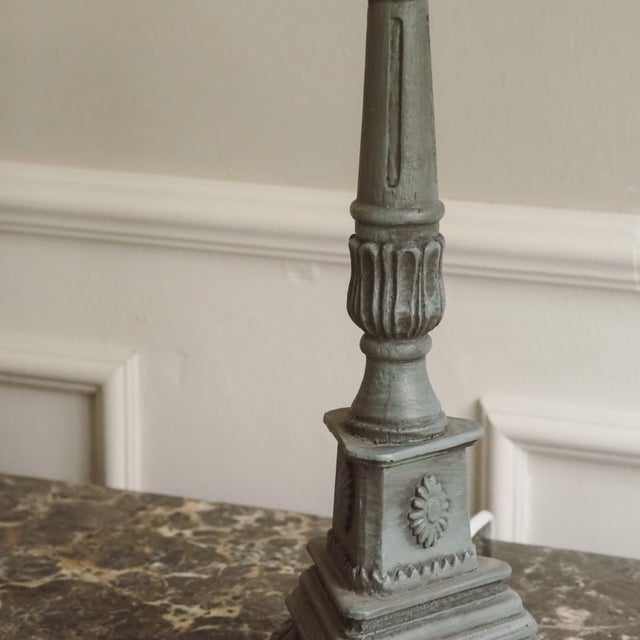 Table Lamp with Paw Feet and Patina Finish For Sale - Image 4 of 8