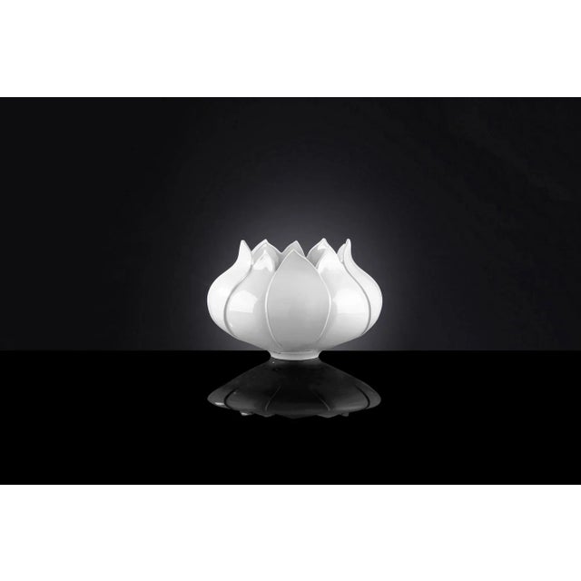 Italian Ceramic Tulip Vase Basso with Bianco from VGnewtrend, in New conditions. Designed from 2000