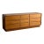 Mid Century Modern Teak Low Dresser 9 Drawer Long Lowboy For Sale