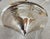 Murano glass wall sconce in the Luna line with a gold dust (aventurine) finish, two arms, and matching glass bobèches (the...