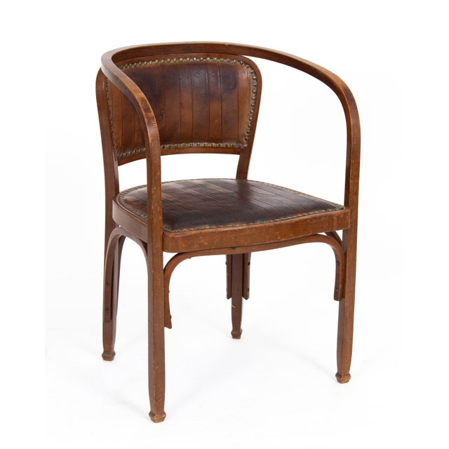 Vienna Secession Seating Set attributed to Gustav Siegel for J & J Kohn, 1905, Set of 5 For Sale - Image 10 of 18