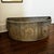 19th century French lead planter is centered on repeating panels with lion heads within a fielded surround.