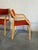 Red Fabric Bentwood Armchairs Pair Scandinavian Mid-Century Modern 1970s For Sale - Image 10 of 12