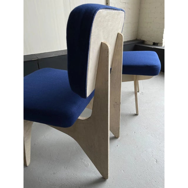 1980s Vintage Bent Plywood Accent Chairs - a Pair For Sale In New York - Image 6 of 7