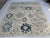 Blue Oushak Handmade Wool Rug With Oversized Blue Florals For Sale - Image 8 of 8