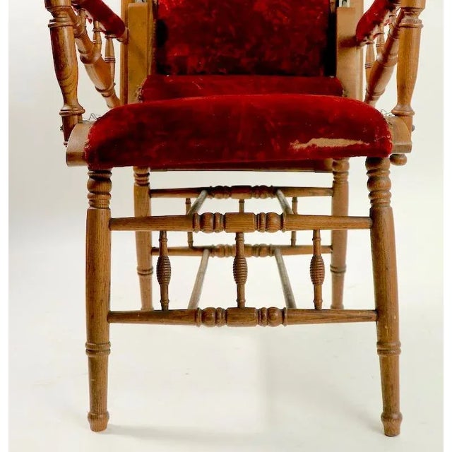 Mechanical Adjustable Patent Victorian Chair Table after Hunzinger For Sale - Image 11 of 12