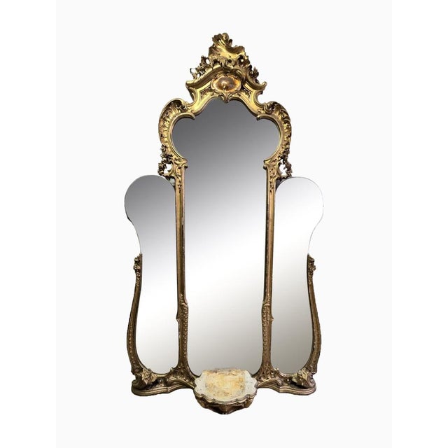 French Gilded Wood Mirror, 1890 For Sale - Image 6 of 10