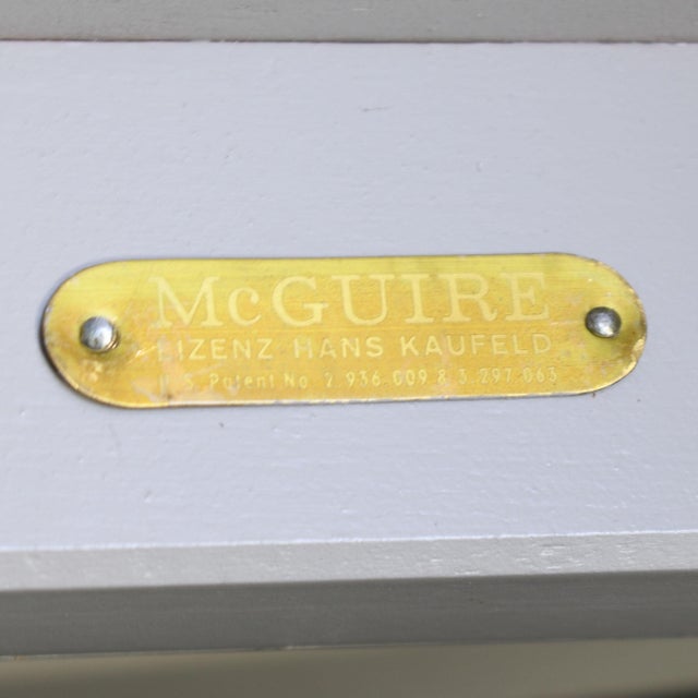 Light Gray Vintage McGuire Extendable Dining Table – Hans Kaufeld Licensed Edition For Sale - Image 8 of 8