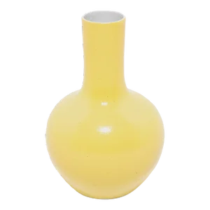 Citron Yellow Bottleneck Vase