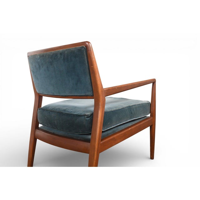 Wood Pair of American Walnut Lounge Chairs, 1960s For Sale - Image 7 of 9