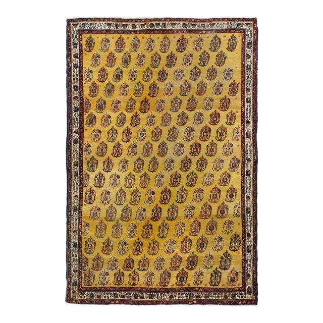 Antique Qashqai Rug 5'7'' x 8'2'' For Sale