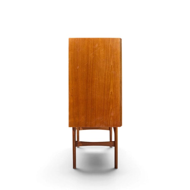 Mid 20th Century Kurt Østervig Style Mid Century Danish Sculptural Teak High Credenza For Sale - Image 5 of 12