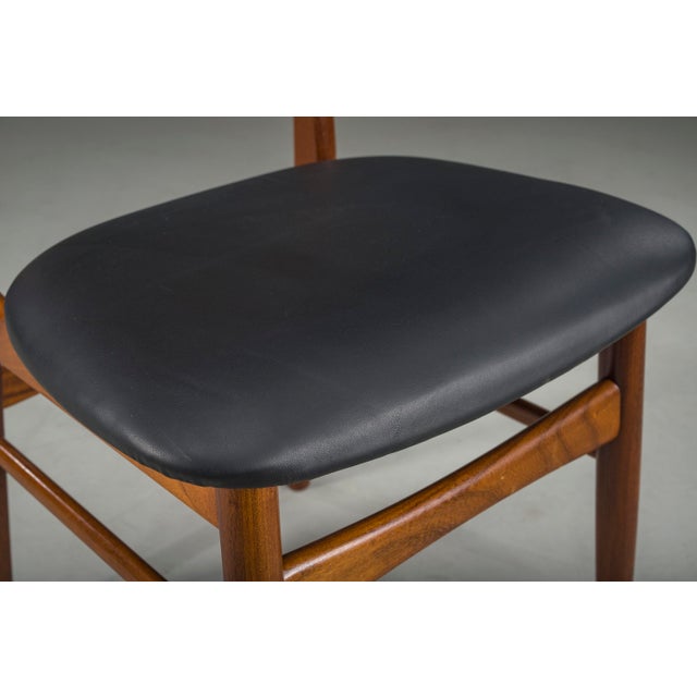 Mid-Century Danish Dining Chair with Leather Upholstery from Farstrup, 1960s For Sale - Image 4 of 10