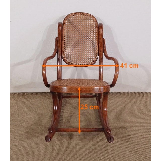 Model 12331 Childrens Rocking Chair in Beech by Michael Thonet for Thonet, 1910s For Sale - Image 12 of 17