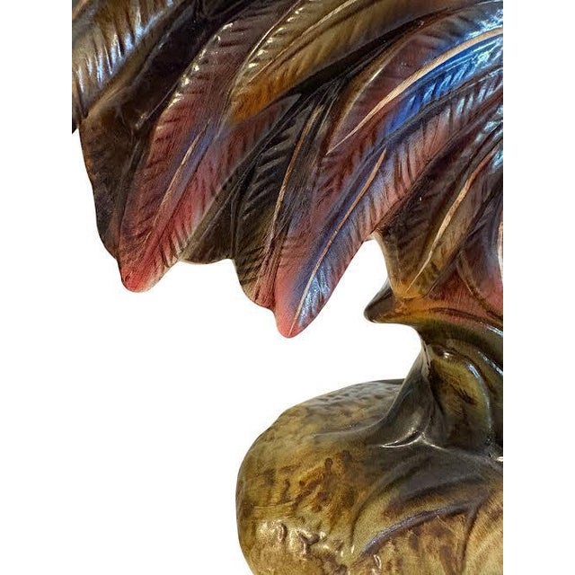 Mid 20th Century Mid 20th Century Large Italian Ceramic Rooster Figurine/Statue For Sale - Image 5 of 10