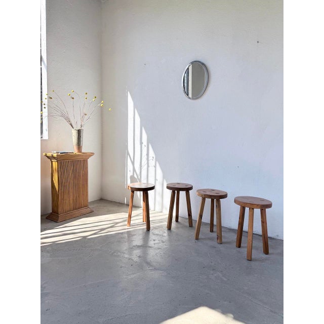 Vintage Tripod Stools, 1950s, Set of 4 For Sale - Image 3 of 18