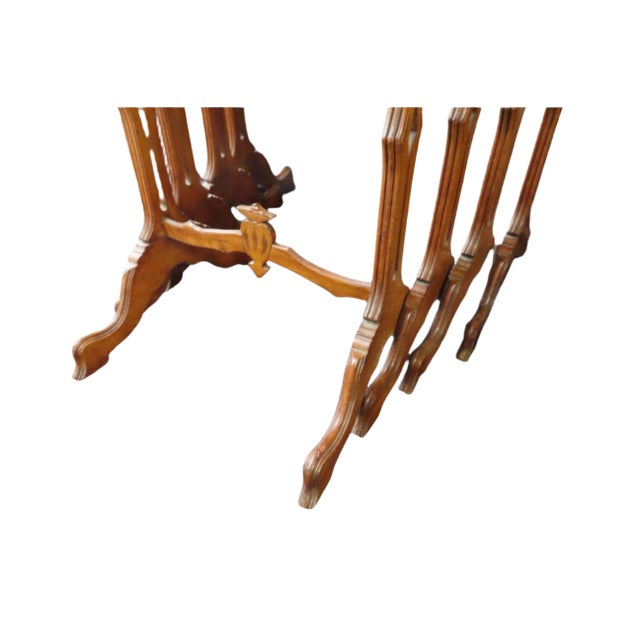 Émile Gallé Marquetry Landscape Nesting Tables Set For Sale - Image 11 of 18