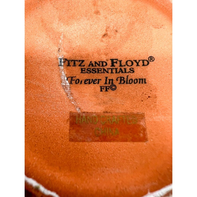 Vintage Fitz and Floyd “Forever in Bloom” Ceramic Flower Pot Lidded Jar/ Cachepot - European Cottage, Botanical, Cottagecore For Sale - Image 11 of 13