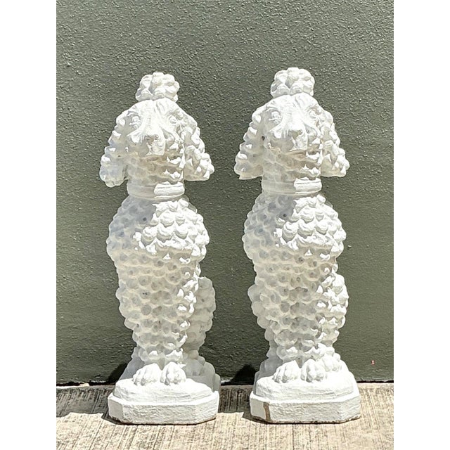 Vintage Cement French Poodle Figures For Sale - Image 9 of 18