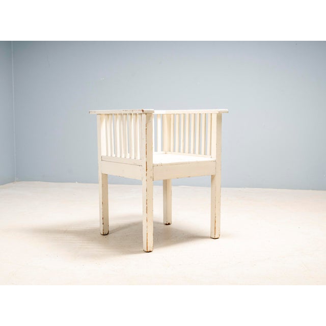 Early 20th Century Painted Wooden Armchair, Central Europe, 1920s For Sale - Image 3 of 8