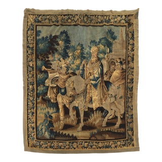 Early 21st Century Zabihi Collection Mid 18th Century French Tapestry of Charlemagne - 8'7" x 10'1" For Sale