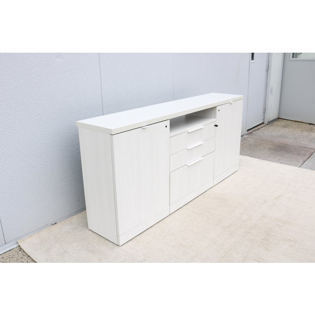 Wood Modern Knoll Reff Profiles Classic Credenza, Sideboard in Whitened Ash Laminate For Sale - Image 7 of 18