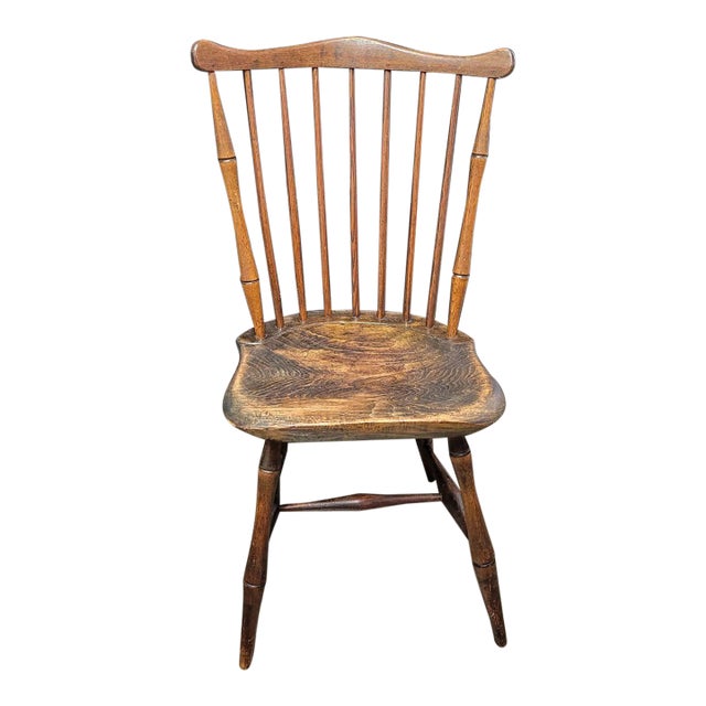 Antique Fan Back Pennsylvania Windsor Chair For Sale
