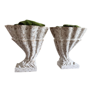Bliss Studio Plaster Urns - A Pair