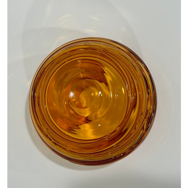 Italian Fulvio Bianconi Venini Honey Bee Hive Ribbed Italian Art Glass Bowl Vase 1970s For Sale - Image 3 of 8