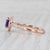 2010s 1ctw Amethyst Diamond Halo Ring 14k Rose Gold Size 7 Engagement For Sale - Image 5 of 8