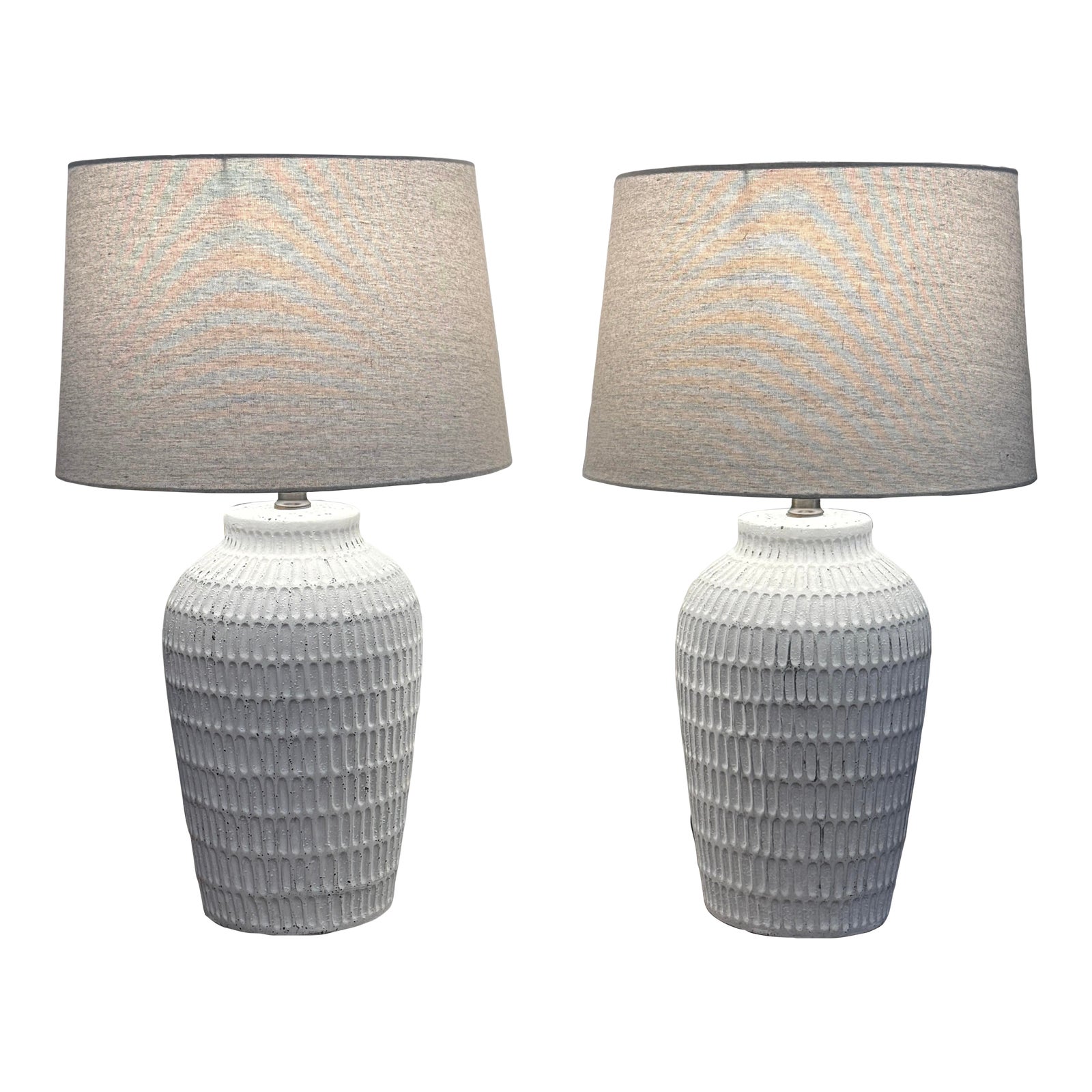 Photo inspiration: Gallery Detail: Threshold Ceramic Textured Table Lamps A Pair