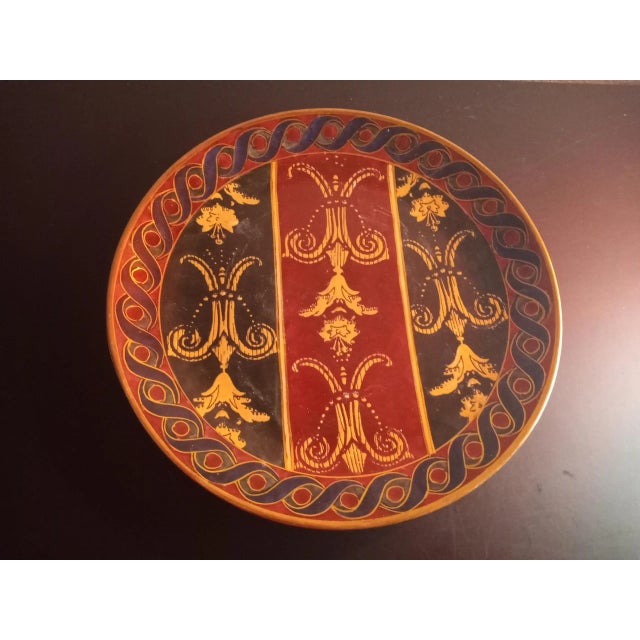 Contemporary 1970s Andrea by Sadek Enamel & Gilded Wall Plate For Sale - Image 3 of 7