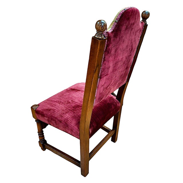 Set of Four Baroque-Style Needlepoint Chairs For Sale - Image 12 of 15