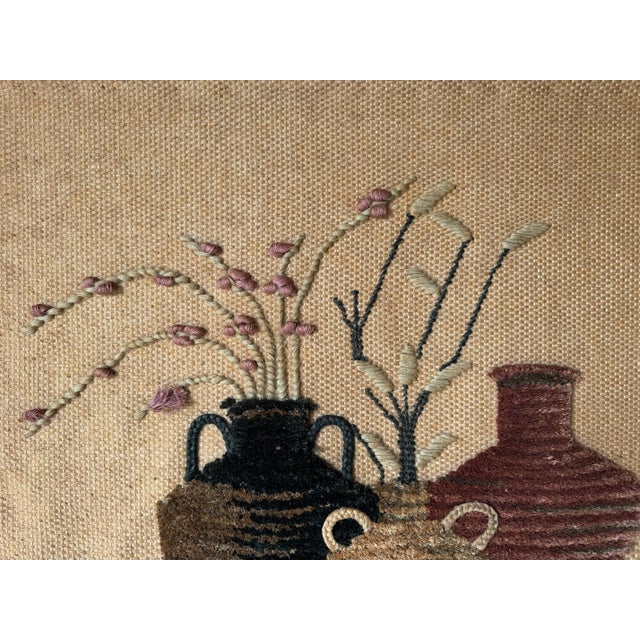 Textile 1980's Vintage Organic Boho-Chic Mixed Media Fiber Art Wall Hanging Tapestry For Sale - Image 7 of 9