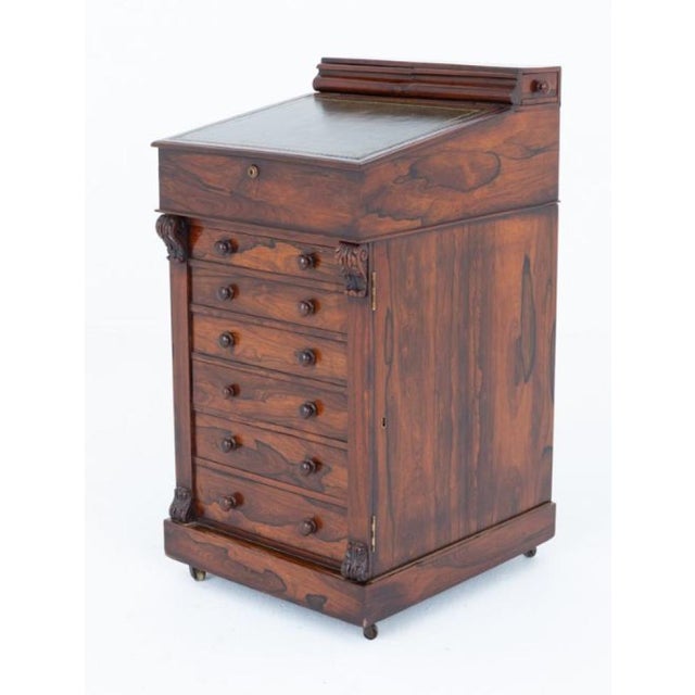 Wood William IV Davenport Desk with Slide Top, 19th Century For Sale - Image 7 of 8