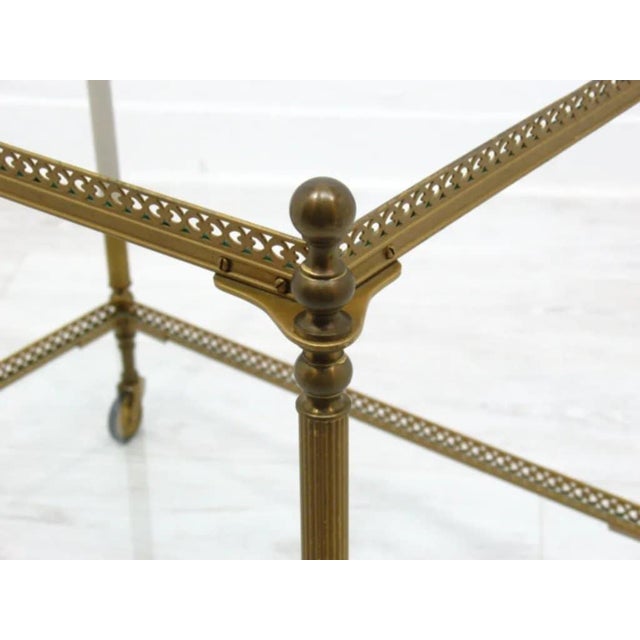 Serving Bar Cart in Brass, 1960s For Sale - Image 9 of 14