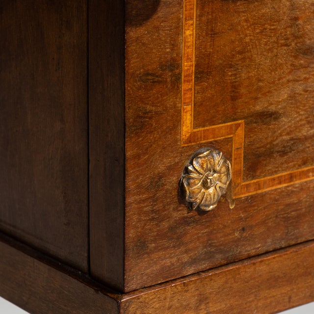 Wood 19th Century Eclectic Marble-Top Side Table With Brass Accents For Sale - Image 7 of 16