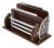 Macassar, Chrome and Lucite Desk Accessory Letter Holder, circa 1940 For Sale