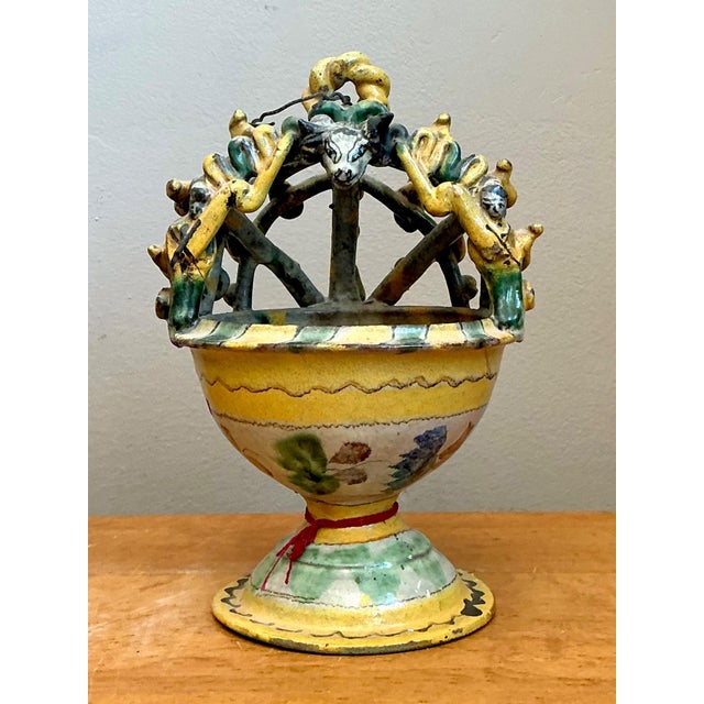 Vintage Polychromed Ceramic Incensario For Sale - Image 11 of 14