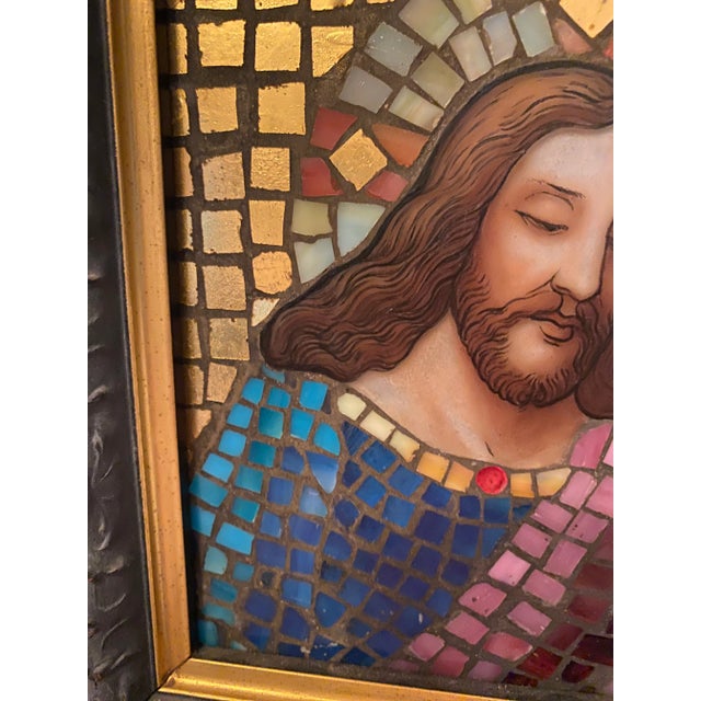 Mid 19th Century Antique Mosaic Religious Icon For Sale - Image 5 of 8