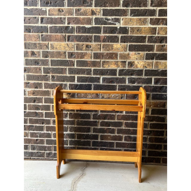 American Vintage Heart Cutout Quilt Rack For Sale - Image 3 of 3