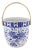 Blue & White Peony Blossom Ice Bucket For Sale