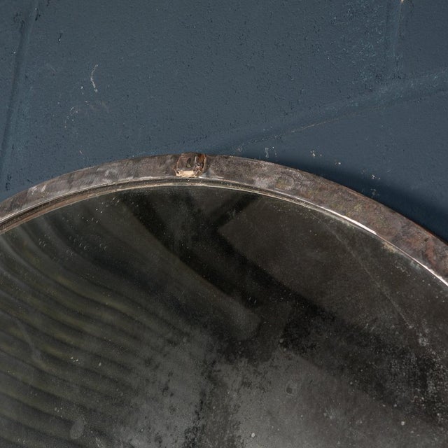 Metal 20th Century Large Convex Railway Mirror, Czechoslovakia, 1950s For Sale - Image 7 of 18