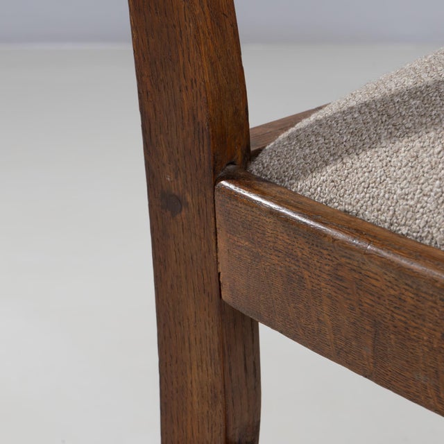20th Century French Wooden Dining Chair With Upholstered Seat For Sale - Image 11 of 18