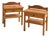 1950s The Pair of Vintage Small Pine Side Tables For Sale