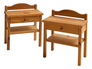 1950s The Pair of Vintage Small Pine Side Tables