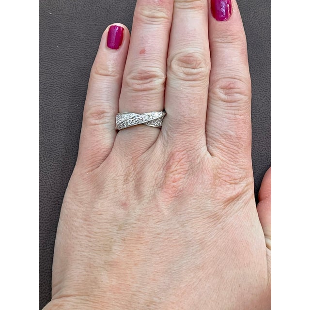 0.75 Carat Diamond Engagement Band 18 Karat Gold Ring by Designer Salvini For Sale - Image 14 of 18