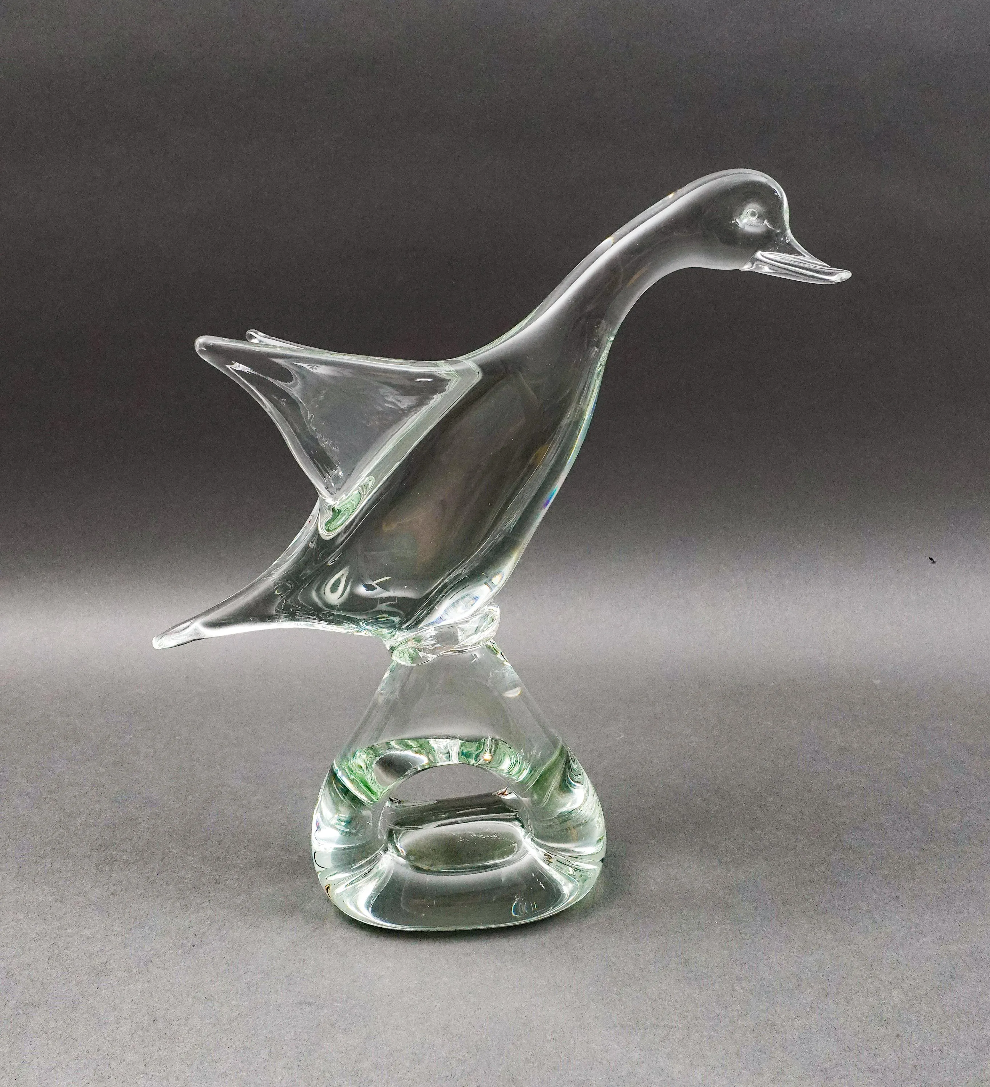 Vintage Licio Zanetti Italy Hand Blown Murano Art Glass Goose Duck