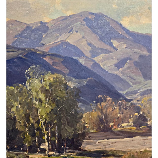 Sky Blue Hanson Duvall Puthuff –Southern California Arroyo Landscape-Original 1930s Oil Painting For Sale - Image 8 of 11