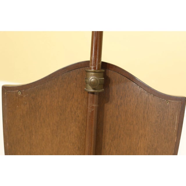 Vintage Needlepoint Mahogany Adjustable Firescreen For Sale In Philadelphia - Image 6 of 7
